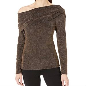 Karen Kane Metallic Bronze Blouse